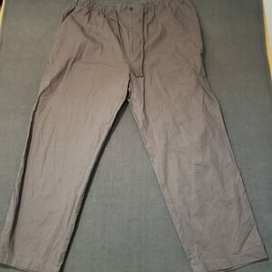 Oak Hill Linen Blend Pants Mens 2X  Grey Drawstring Elastic Waist Casual